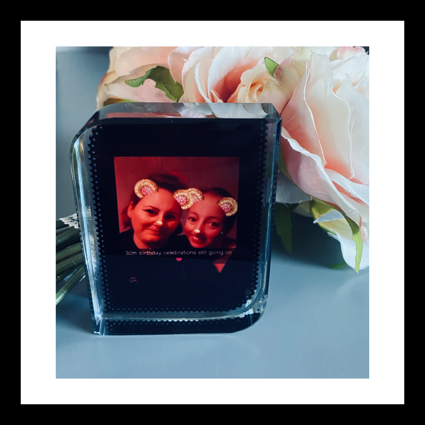 Crystal glass photo block