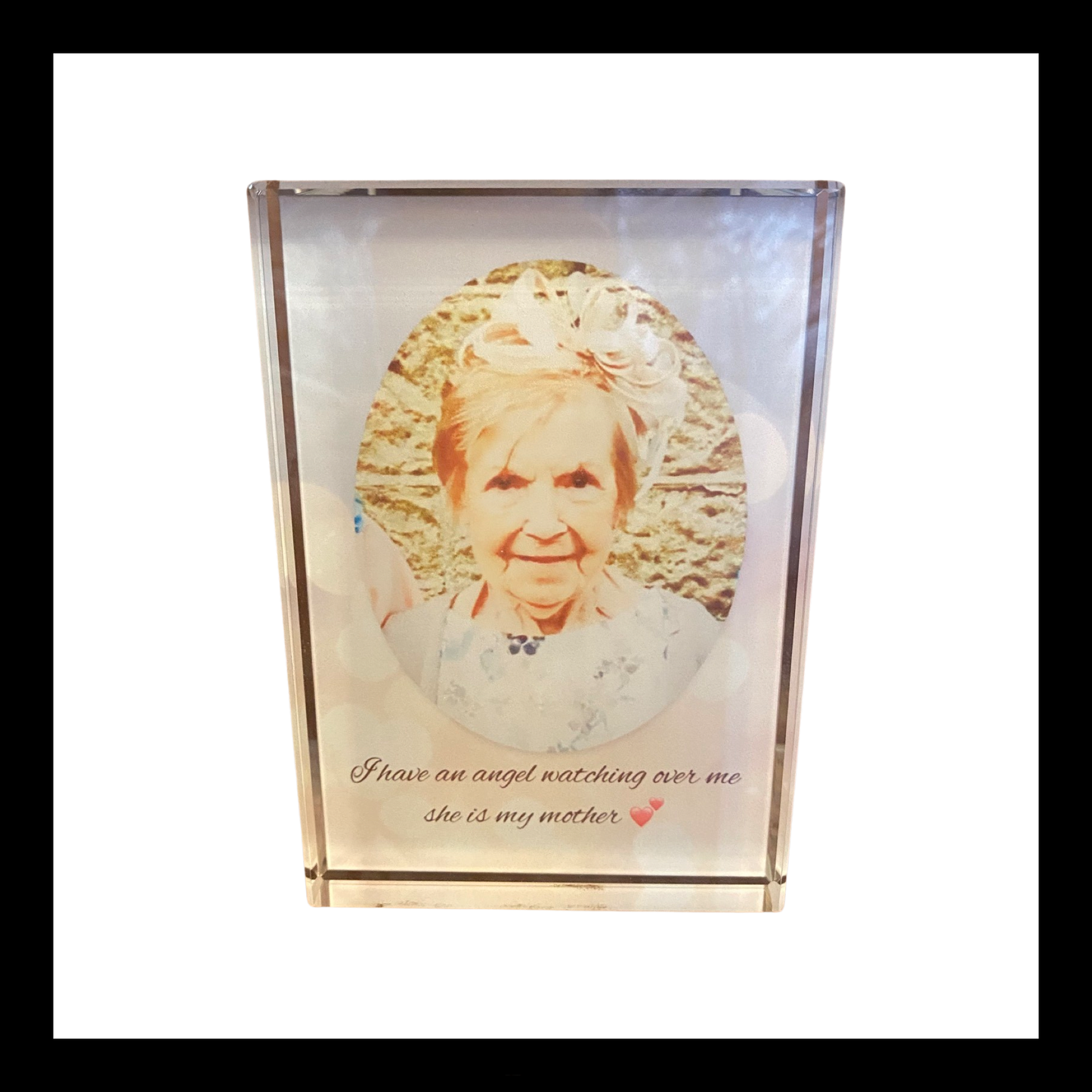 Crystal glass photo block