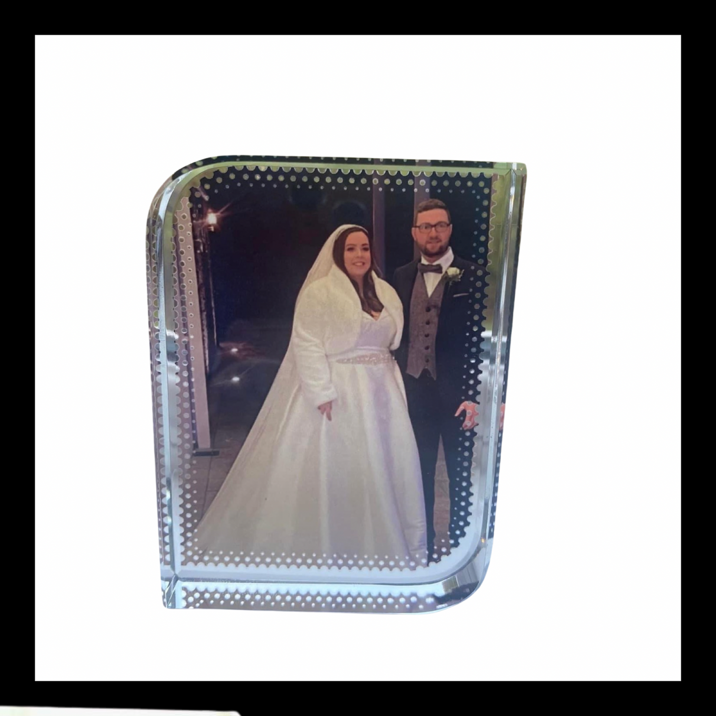 Crystal glass photo block