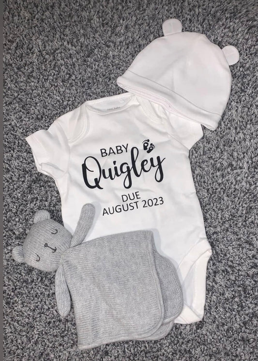 Personalised baby vest