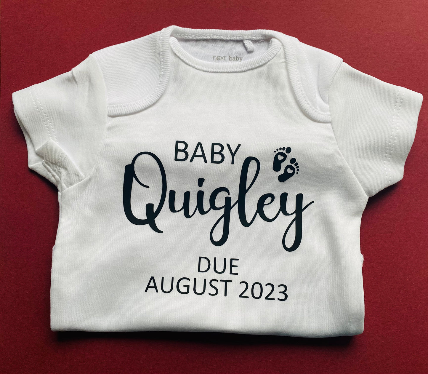 Personalised baby vest