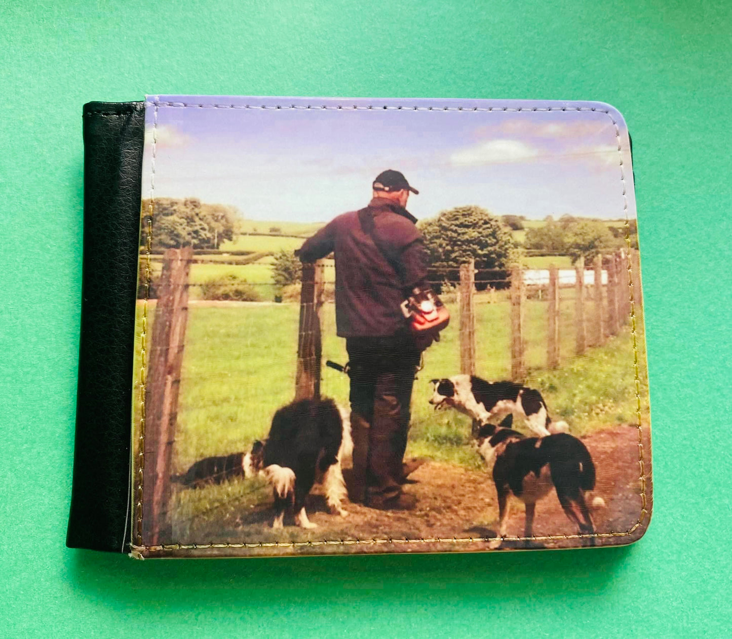 Faux leather photo wallet