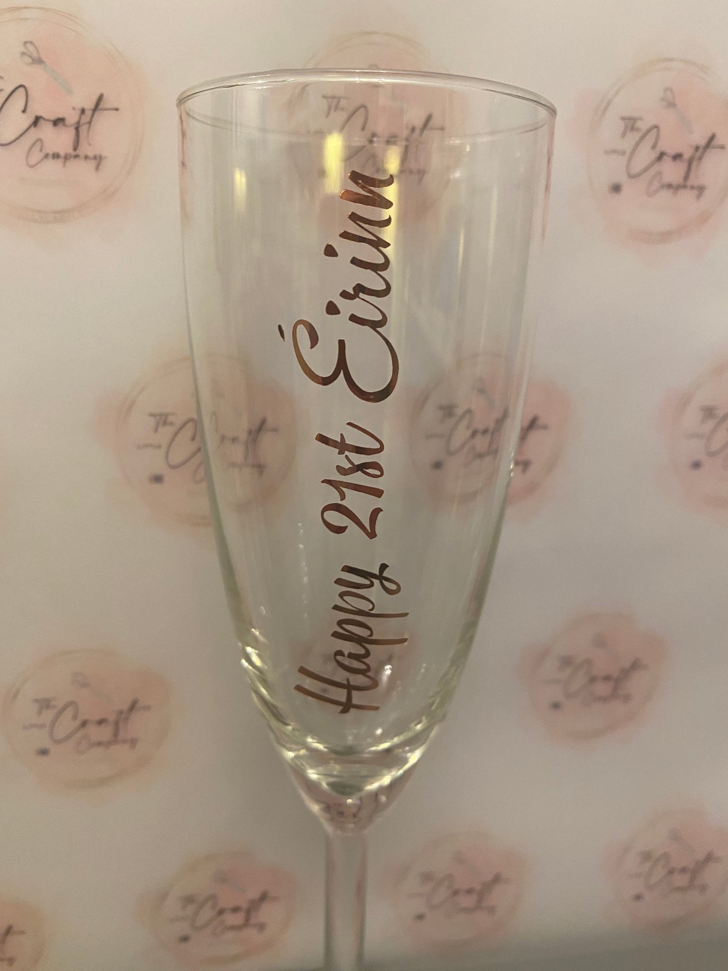 Personalised Champagne glass