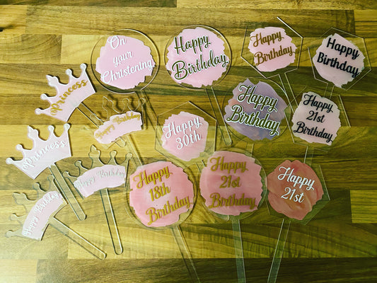 ACRYLIC CAKE TOPPERS