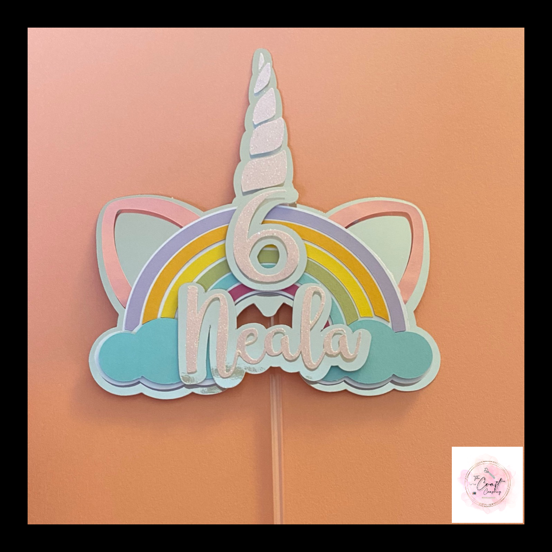 Unicorn cake topper